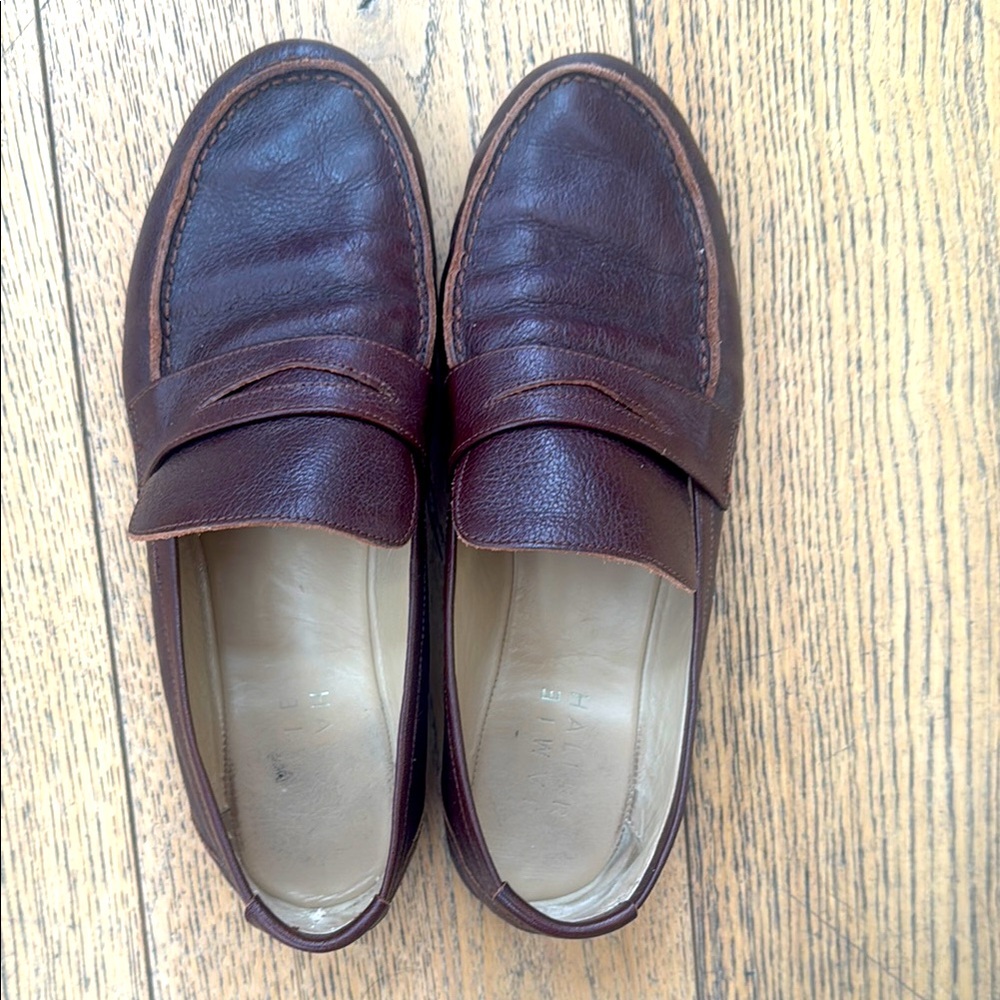 Jamie Haller Leather Loafers in Oxblood